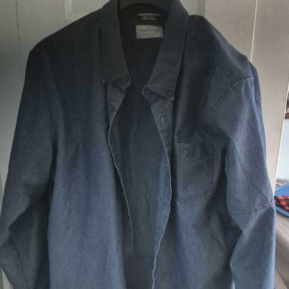 Indigo Weatherproof Button Long Sleeve Shirt
